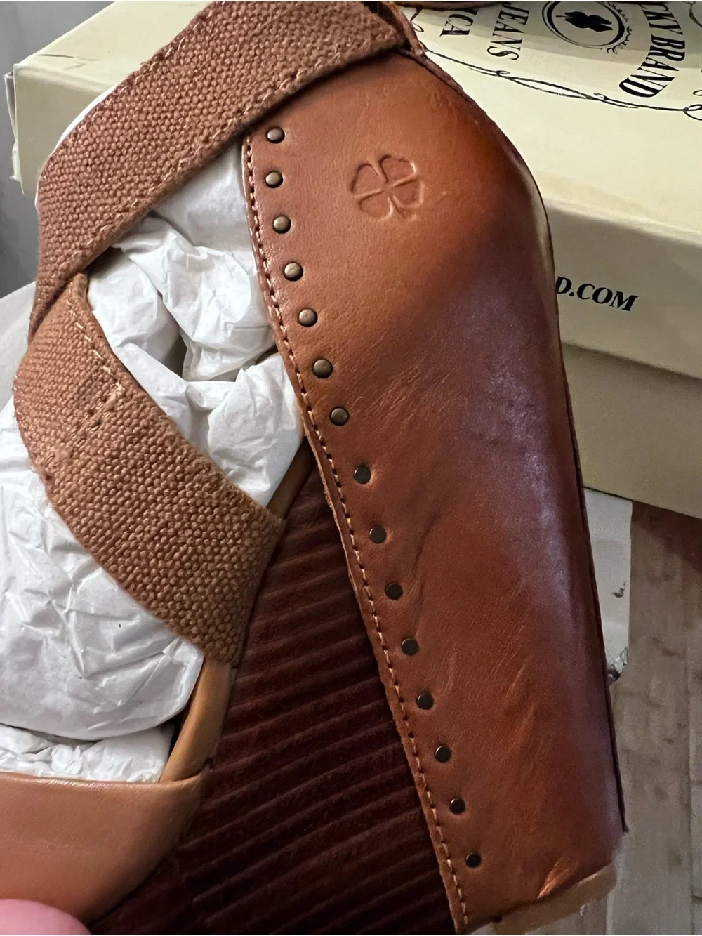 Lucky Brand LK-Nana Platform Wedges Vegan Leather